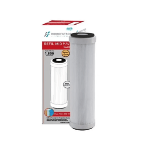 Refil Plissado Lavável 9.3/4 25 Poly Flow Poe Hidrofiltros
