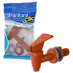 Torneira Para Filtro De Barro De Água Simples Marrom Stéfani Clic